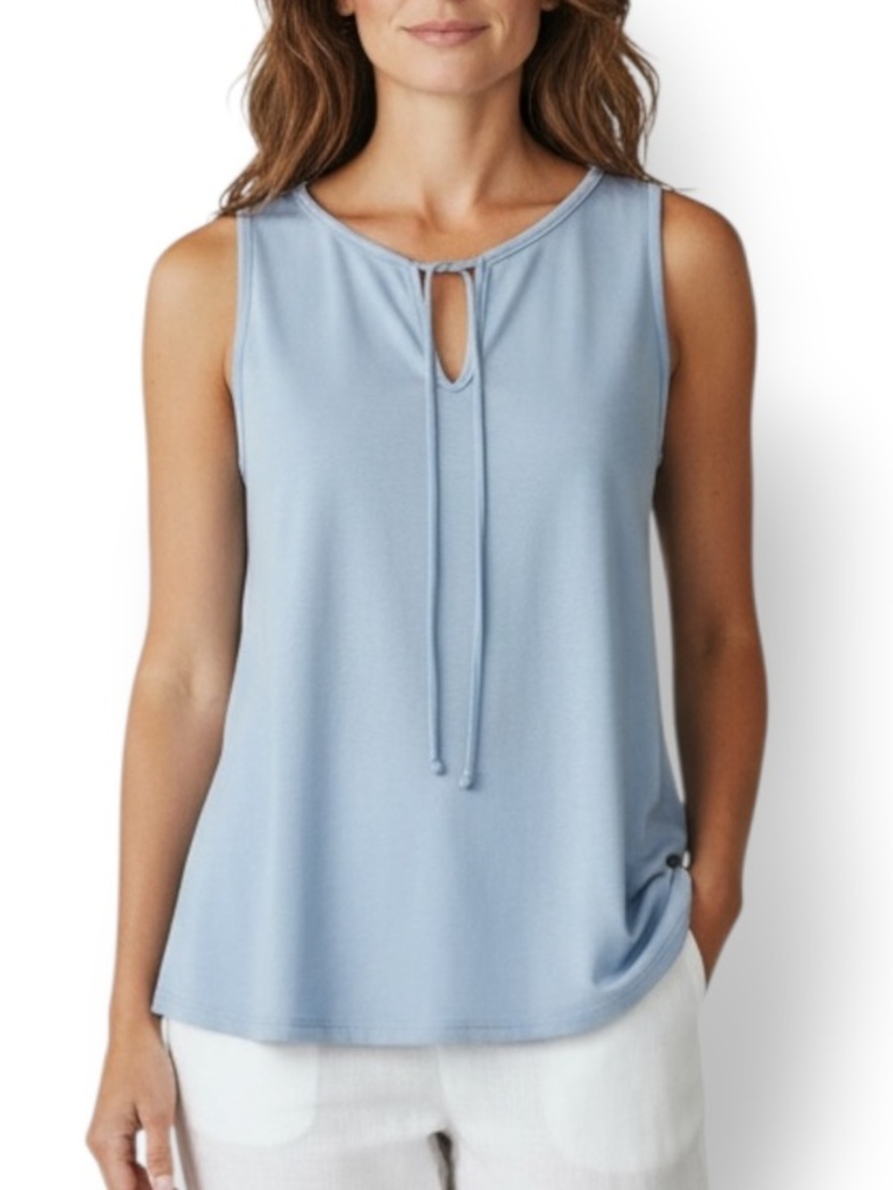 4/$20 Agnes & Dora Light Blue Sleeveless Swing Tank Top Modal Stretch XS